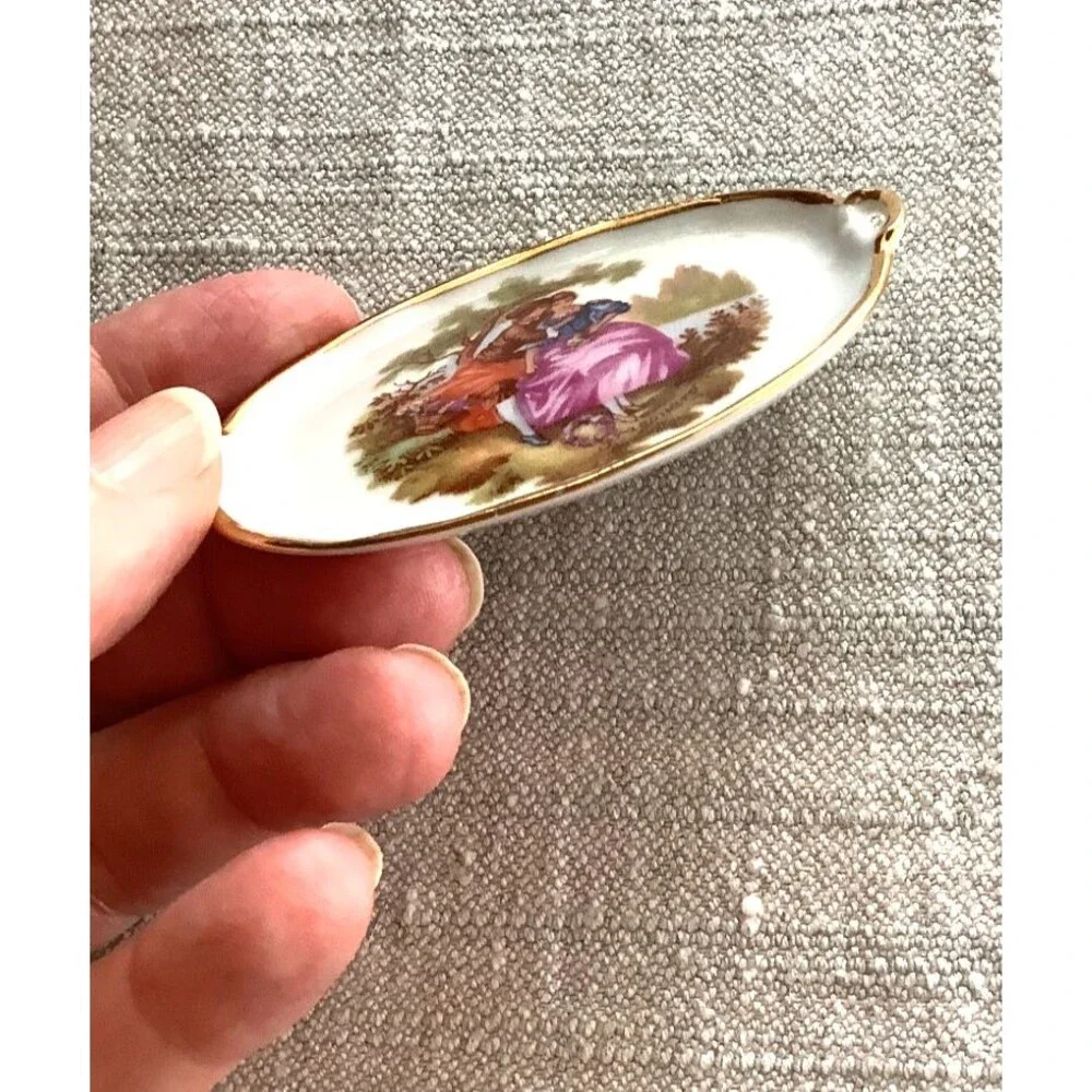 Limoges France Miniature Vintage Porcelain Tea Set Doll House Tray 3